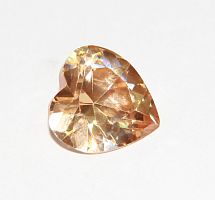 Сердце шампань фианит 4,5х4,5